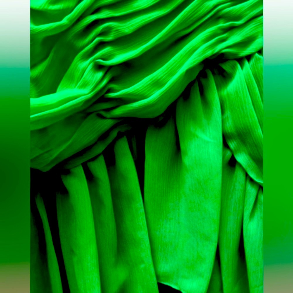 Green Asymmetrical Strapless Sundress - Picture 4 of 7